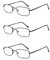 OuShiun Lesebrille für Herren Blaulichtblockierende Metallrahmen Computerlesegeräte Anti-Augenbelastung/UV/Blendung(Schwarz,1,5)