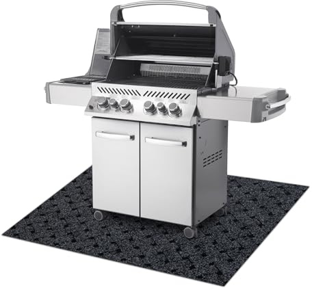 VECTRA Grillschutzmatte für Terrasse draussen anthrazit 150x200 cm