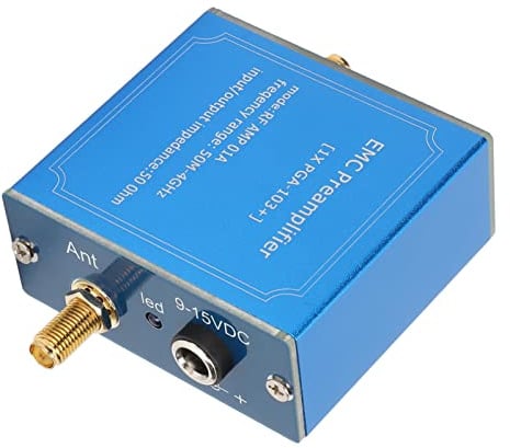 Rauscharmer 20 dB Verstärker SMA Buchse, Rauscharme Verstärkermodulplatine PGA 103+ Chipdesign, 50 M 4 GHz Breitband Plug and Play, DC 9 15 V LNA Modul mit Hoher Verstärkung für Kommunikationssysteme