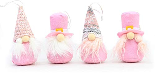 Fowybe Plüsch-Wichtel-Set - Kleine Zwerge Weihnachtselfe Anhänger zum Aufhängen - Schwedische Tomte Zwerge Weihnachtsschmuck Skandinavische Weihnachtsmann-Plüschpuppe zum Aufhängen Anhänger GNOME