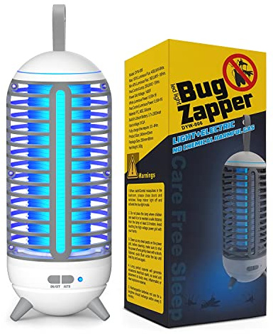 Elektrischer Insektenvernichter Mückenlampe 2 in 1 USB Wiederaufladbar Insektenfalle mit LED Licht IP65 Wasserdichtes Ungefährlich Tragbare fliegenfalle für Innen Draussen Gärten