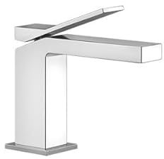 Miscelatore monocomando per lavabo Gessi Rettangolo K, senza scarico, sporgenza 128 mm, 53002, Colorazione: cromo