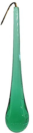 Christoph Palme Kristallglas Tropfen 100 × 19 mm Emerald Grün mit Haken – hochwertiger Lüsterbehang, Schmuck, Feng-Shui-Energiekristalle, DIY-Projekte