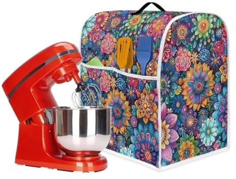 Psesaysky Bright Blossom L Size Kitchen Aid Mixer Cover Dust Cover Decor Waterproof Dustproof Mixer Accessories Easy Cleaning