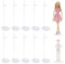 Puppenständer,21.5cm Puppen Ständer Displayhalter,Kunststoff Puppenständerhalter,Verstellbarer Mini Puppenständer Puppenzubehör,Für Puppenregal Verwendet,Rosa Transparent,10pcs (Transparenter,10pcs)
