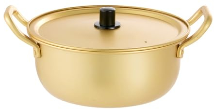 Otufan Olla De Fideos Ramen Coreana,Aleación De Aluminio Ollas Cocina,Doble Mango Hot Pot Olla De Fideos Instantáneos Para Calentadores Eléctricos De Cerámica(1.8L)