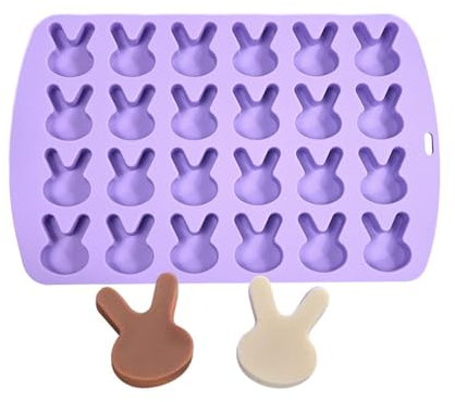 Xidmold Ostern Kaninchen Schokoladenform Silikonform Hasenform Pralinenform Silikon Backform zur Herstellung von Schokolade, Kuchen, Gelee, Mousse, Pralinen, Backen, Eiswürfel
