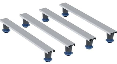 Geberit Set Füße und Traversen für Duschwanne aus Steinharz, ab 140 cm, LxB 62,5x7,3cm, Füße höhenverstellbar 9-21 cm, 554.956.00.2