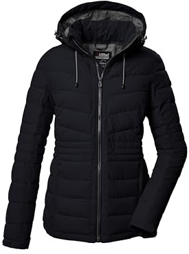 killtec Damen Steppjacke mit abzippbarer Kapuze/Funktionsjacke ist wasserabweisend KOW 10 WMN QLTD JCKT, schwarz, 38, 41807-000
