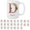 Bee Ingenious Tazas personalizadas con nombre e inicial D: Tazas de cafe A-Z de ceramica Tazas de desayuno con letra Taza XL 443ml Tazas originales para regalar Tazas de te A-Z (D)