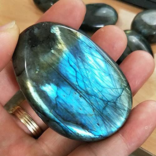 Galet Labradorite, Morceau D' Poli Pierre Lune Naturel pour des Passages, He rbe Jardin, Fabrication Collier, Décoration d'aquarium