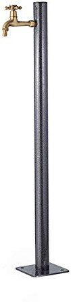 Freistehende Garten-Wassersäule aus 304 Edelstahl mit Frostschutz-Wasserhahn, Premium-Bodenmontage, für Hofbewässerung/Waschen, inklusive Montagezubehör