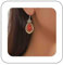 Dervivea Boho Ethnisch Teardrop Ohrringe - Rot Türkis Edelstein Vintage Schmuck Für Frauen Und Mädchen