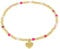 Amor Armband Edelstahl Damen Armschmuck, mit Glas, Schmuckstein synth., 17 cm, Gold, Herz, Kommt in Schmuck Geschenk Box, 2034472