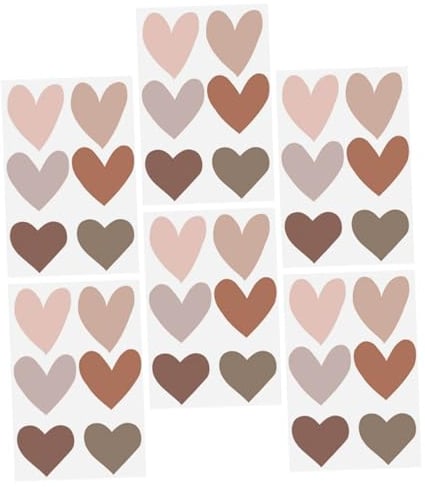 ifundom 6 Bögen Wandaufkleber Pvc Herz Aufkleber Hintergrundaufkleber Liebevoller Herz Aufkleber Für Wand DIY Wandaufkleber Wanddekoration Pvc Bunter Herz Aufkleber Herz Design
