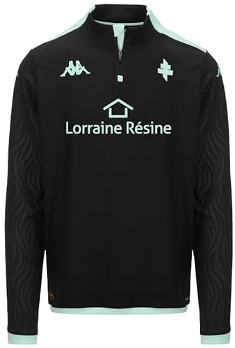 Kappa Ablas Pro 8 FC METZ Sweat FCM | Herren | Größe 10Y | Schwarz/Grünes Wasser