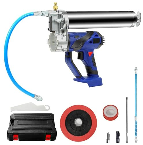 Akku Fettpressen für Makita 18v Batterie, 10000 PSI Elektrische Fettpresse mit Zylinder und LED-Licht, 1m Langer Schlauch, für LKW, BAU, DIY