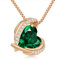 CDE Collier pendentif coeur femme en or rose, orné de cristaux bijoux cadeau pour femme mère anniversaire/Cadeau de Noël/Cadeau Saint Valentin (Or rose-05-May)