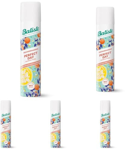 Batiste Trockenshampoo, Dry Shampoo zum Auffrischen und Stylen der Haare, Haarpflege Spray ohne Ausspülen, 200 ml (Packung mit 5)