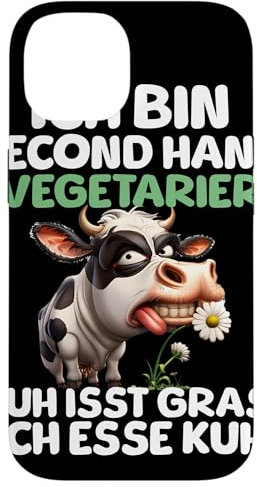 Hülle für iPhone 14 Second Hand Vegetarier Lustiger Kuh Spruch