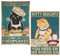 Katzen Blechschild, 2 Stück Schwarze Katze Lustiges Muster Wanddekoration, Toiletten Bilder Deko, Vintage Metallschild, Für Café Dekoration, Schlafzimmer, Toiletten, Club Wanddekoration(20x30cm)