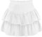 Jupe Boheme Femme Taille Haute- Jupe Short Volants IrréGulièRe Tutu avec Doublure Taille éLastique ÉLasticité Double Couche Y15K DéContracté Mini Skirt Streetwear Chic Couleur Unie