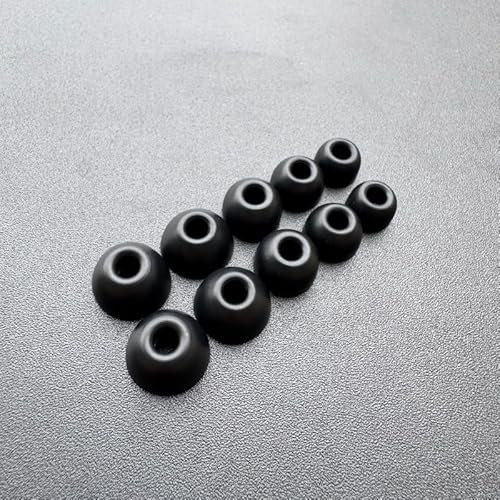 Adhiper 5 Pairs Replacement Eartips for Beats Powerbeats Pro 2 / Solo Buds/Fit Pro/Studio Buds/Studio Buds+, Silicone Earbuds Fit for Charging Case (XL/L/M/S/XS, Diamond Black)