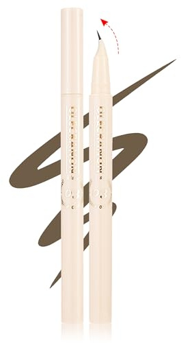 Erinde Flüssiger Eyeliner, 18° Gebogene Spitze, Filzstift Eye Liner, Schnelltrocknend, Wasserfest & Wischfest, Hochpigmentiert, Langanhaltend Bis Zu 16h Tragezeit, Definierender Lidstrich, Vegane #03