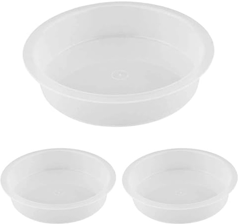 Bird Water Feeder, 3Pcs Round Plastic Bird Feeder Tray 7 Dia. - Feeding Station Bath Water Bowls Accessories for Garden Backyard