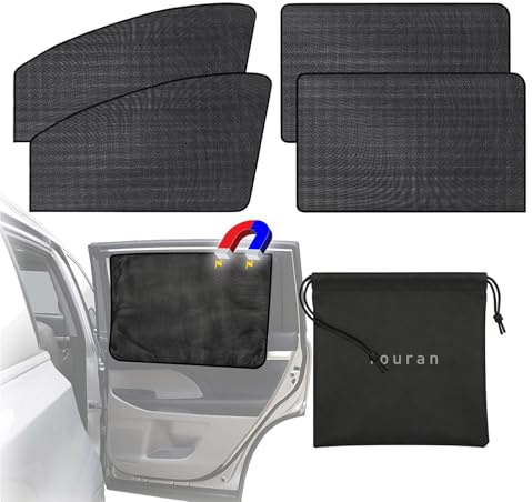Sonnenschutz Auto,Sonnenschutz Auto Magnetisch Kompatibel mit VW Touran Seitenscheibe Sonnenschutz für Auto, Autofenster Verdunkelung Vorhang, UV Schutz