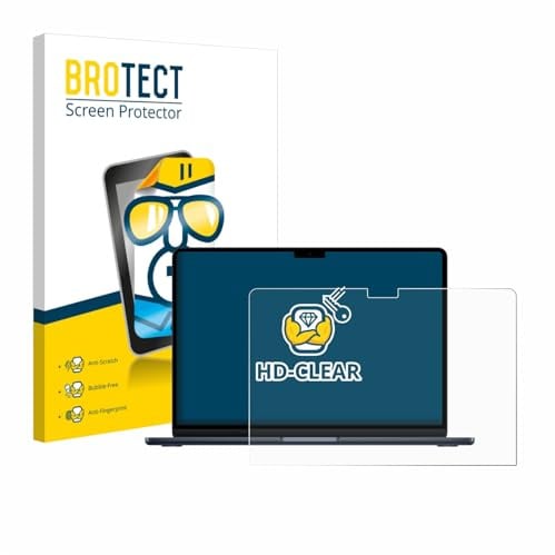 BROTECT Schutzfolie für Apple MacBook Air 13 M5 2026 | Transparenter Displayschutz Made in Germany Klare Displayschutz-Folie Clear Einfache Montage Case-Friendly Displayfolie