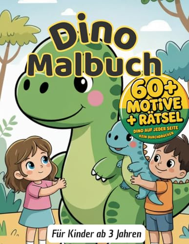 Dinosaurier Malbuch für Kinder 3–7 Jahre