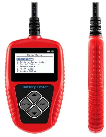 VCHICS Batterielasttester, BA101 Autobatterietester, 12 V, digitales Diagnoserät for Kfz-Lichtmaschinen, 100–2000 CCA-Tragfähigkeit