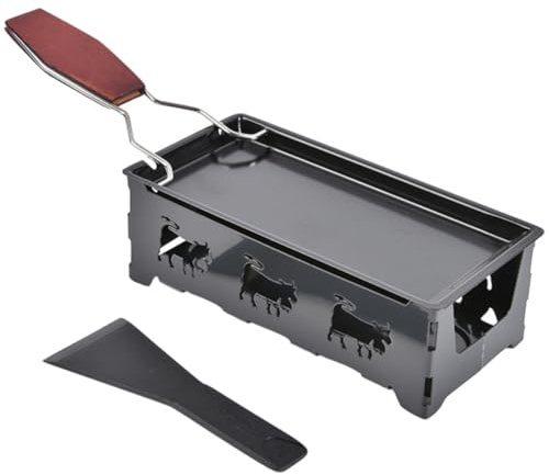 Veemoon Mini Four à Fromage Non-adhésif Portable Plateau de Cuisson Antiadhésif Poêle à Griller Compacte Pratique et Facile à Nettoyer pour Fondue au Fromage et Grillades Plein Air