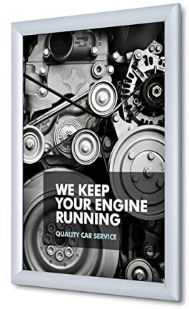 UNIPOS Klapprahmen 70x100 cm (25 mm), Silber, Metall, Faltbar, Easel mount, Plakat-Rahmen, 1 Count