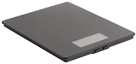 MASTRAD - Balance de Cuisine Noire - Plateau Verre - Précision au Gramme Près Jusqu'à 5 Kg - 17 cm x 23 cm