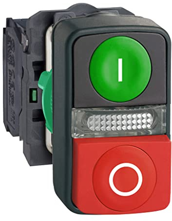 PULSADOR DOBLE LUM VER-ROJ 240V IP66