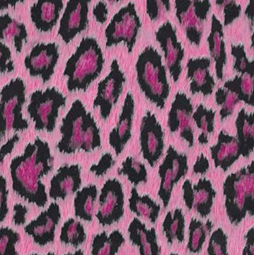 Klebefolie - Möbelfolie Leopard Pink - 0,45 m x 15 m Selbstklebende Folie Animal Print Deko - Bastelfolie Selbstklebefolie Designfolie