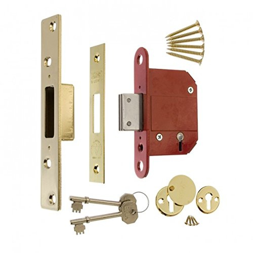ERA Fortress 5 Lever Mortice Deadlock - (British Standard) - 2.5 Brass Deadlock