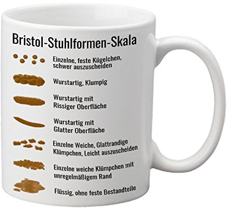 Bristol Stuhlformen Skala medizinischen Neuheitsbecher