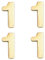 efco Zahl 2,5 cm Wachs Dekoration, Gold Brilliant, 8 mm, 4-teilig