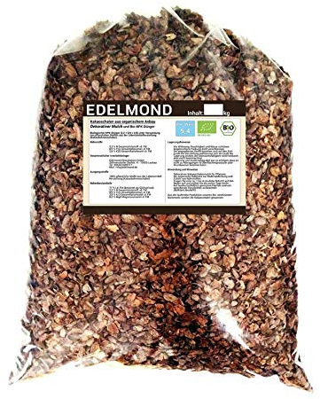 Bio Kakaoschalen Dekor, Mulch und Dünger für Topfpflanzen. Natürliche Optik ohne Pestizide. Düngt Vegan ohne Exkremente. Für Innen und draußen. Lose fallend, keine Pressware (5 kg)