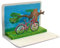 FAHRRAD AM BAUM:3 D Pop-Up-Karte mit einem roten Fahrrad - die ideale Geschenkkarte/Gutschein-Karte für ein Fahrrad oder Einladung für einen Ausflug ins Grüne