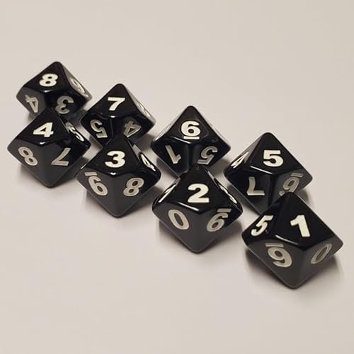 quEmpire Spindown d10 Würfel (8 Stück) Great for Magic: The Gathering