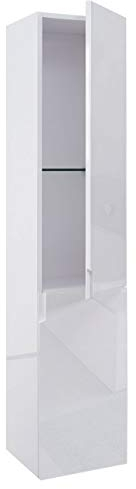 Mendler Hängeschrank HWC-B19, Midischrank Hochschrank Badezimmer Badmöbel, Hochglanz 150x30cm - weiß