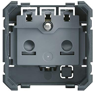 prise de courant - 2p+t - goulotte - triple - 16a - pure - hager wxf423b