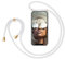ZhinkArts Handykette kompatibel mit Apple iPhone XR - 6,1 Display - Smartphone Necklace Hülle mit Band - Handyhülle Case mit Kette zum umhängen in Weiß