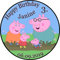 Tortenaufleger Fototorte Tortenbild Kindergeburtstag Peppa Wutz PW01 (Zuckerpapier) Rund 14 cm Ø