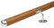 DOLLE Handlauf Massivholz Eiche lackiert Länge 150 cm (kürz- und verlängerbar) komplett mit Wandhaltern, Dübeln und Schrauben