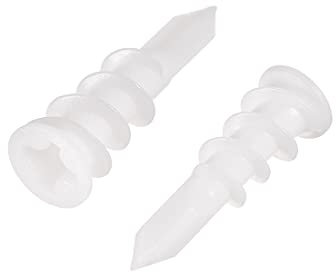 sourcing map 25Stk. Kunststoff Trockenbau Hohlraumdübel Dehnungsrohr 10X32mm weiß